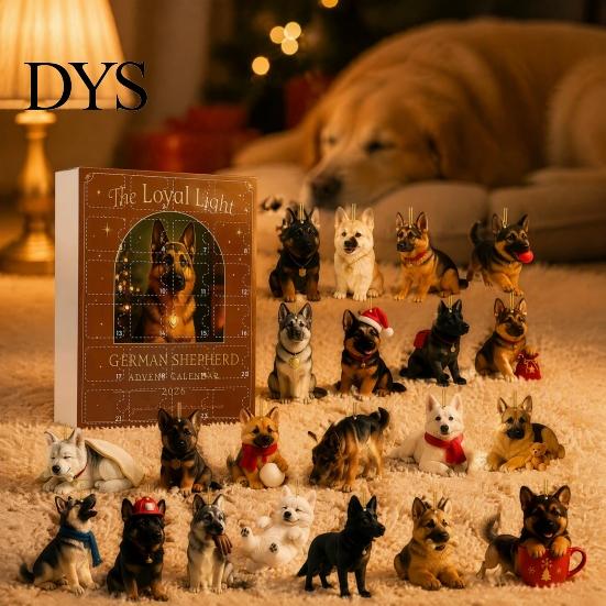 Kerst Adventskalender 2026, 24 Dagen Zee Schildpad/Big Foot/Schotse Hooglander/Hond Ornamenten Duitse Herder Decor Aftelkalender, Verzamelaar