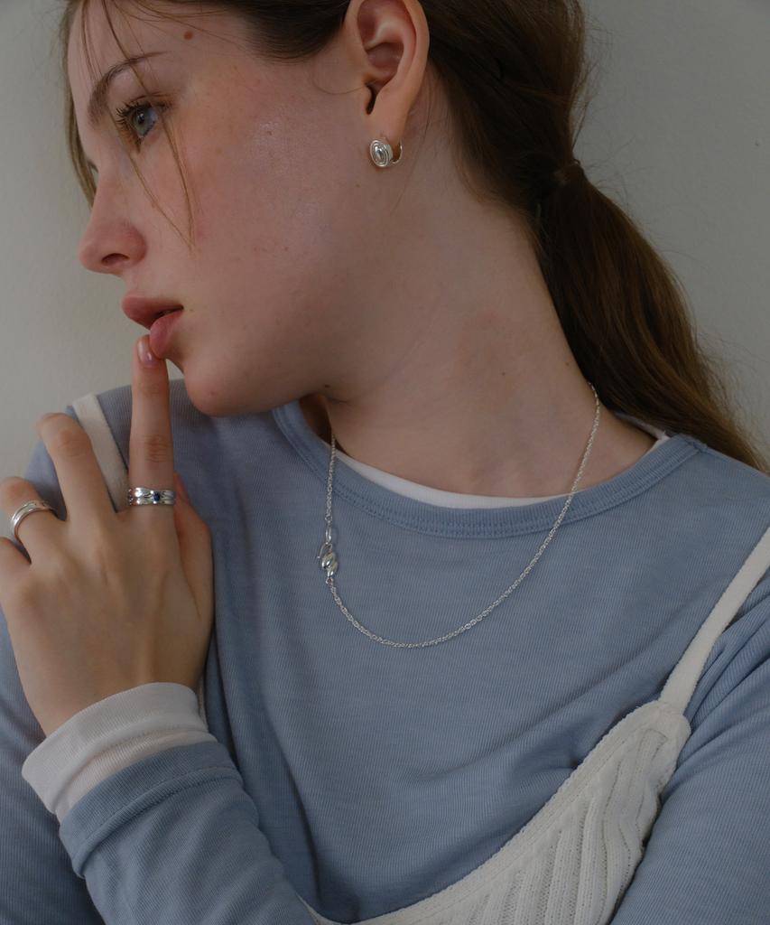 Reve Eggs Hoop Necklace