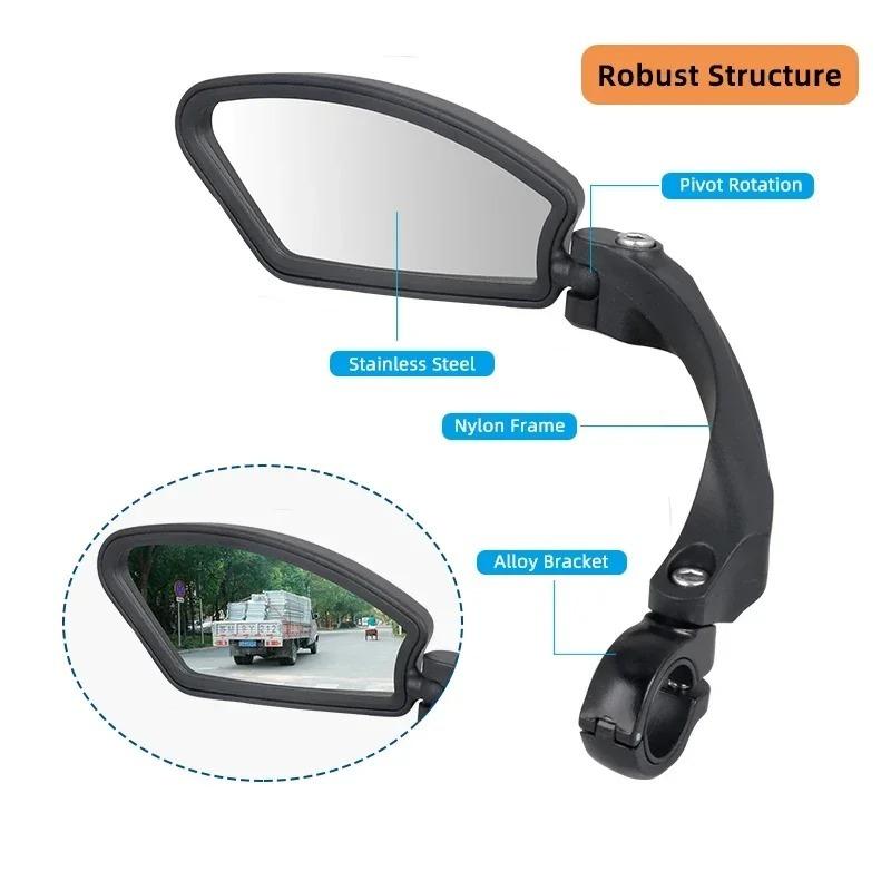 Bicycle Mirror MTB Road Bike Rear View Mirror Cycling Handlebar Back Eye Blind Spot Mirror Flexible Safety Rearview Bike Mirrors