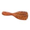 Curved Handle Ox Horn & Sandalwood Massage Comb with Pin Teeth for Men and Women