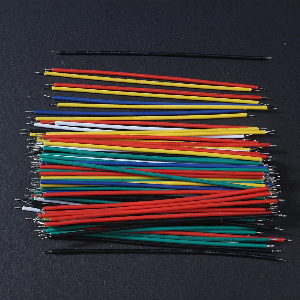 120PCS hochwertiger elektronischer Draht 24AWG 26AWG verzinnter Draht 6-Farben-Jumper-DIY-Kit, für Leiterplatten- und Steckbrettkabeldrähte