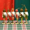 Wood Nutcrackers Figures Decors Handmade Wood Nutcrackers Sculpture Ornament Portable Holiday Decorations