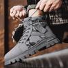 Fashion Retro Camouflage Design Thick Soled Casual Short Boots for Men Autumn 2025 New High Top Comfortable Non Slip Fashion Ankle Boots
