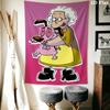 Courage the Cowardly Dog Wall Tapestry Aesthetic Wall Hanging Printed Fabric Blanket Decorative Tapestries for Bedroom Living Room Home Decor