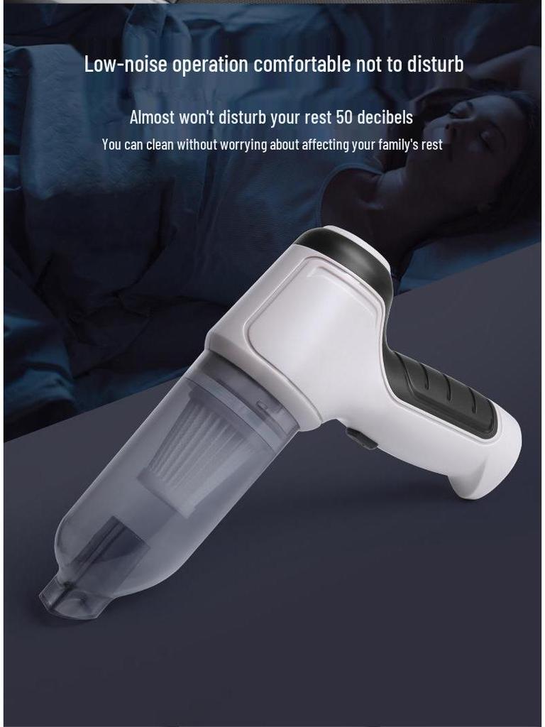 Wireless Car-Mounted Mini Vacuum Cleaner with Blowing and Suction, Portable Handheld Design, Lithium Battery Powered