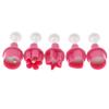 5Pcs Plastic Cookie Cutter Cake Mold Star Button Plum Heart Biscuit Sugarcraft