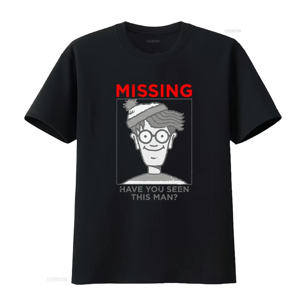 Wheres Waldo Missing Licensed Adult T Shirt Fun Nostalgic Design vintage Washed Unisex graphic Casual fashion Breathable Soft