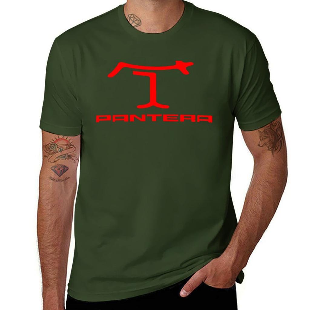 De Tomaso Pantera Logo TShirt Heavyweights Cute Tops Sports Fans Tshirts for Unisex Cotton