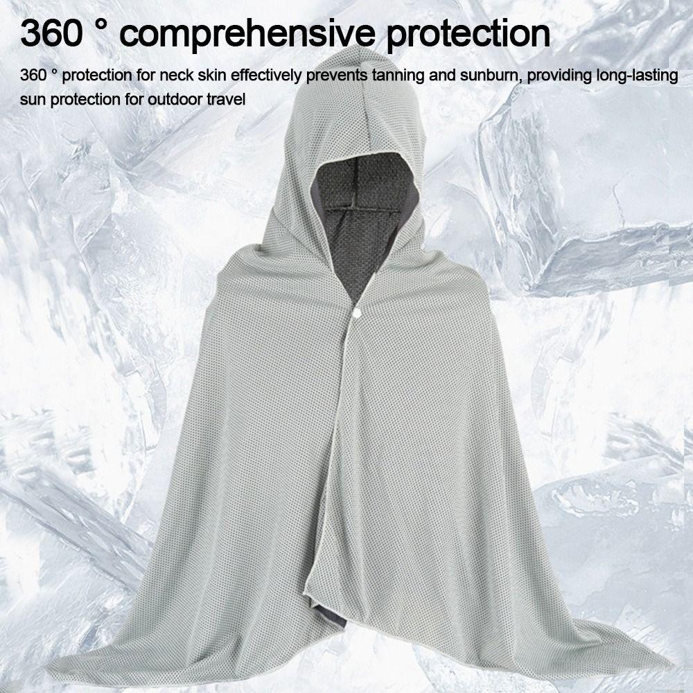 Soft Material Cooling Hoodie Towel Quick Drying Sports Cool Towel  Outdoor Sports Cycling Driving