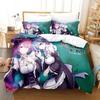 New Re Zero Rem Ram Bedding Set Cartoon  Three-piece Set Adult Kid Bedroom Duvet Cover Sets 3D Kawaii Girl Home Textile