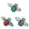 Classic Alloy Butterfly Brooch Pin With Faux Stone And Shell For Women Fashion Accessory