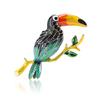 Simple And Exquisite Enamel Macaw Brooch Fashionable And Personalized Men'S And Women'S Coats, Suits, Corsages, Accessories, Animal Pins