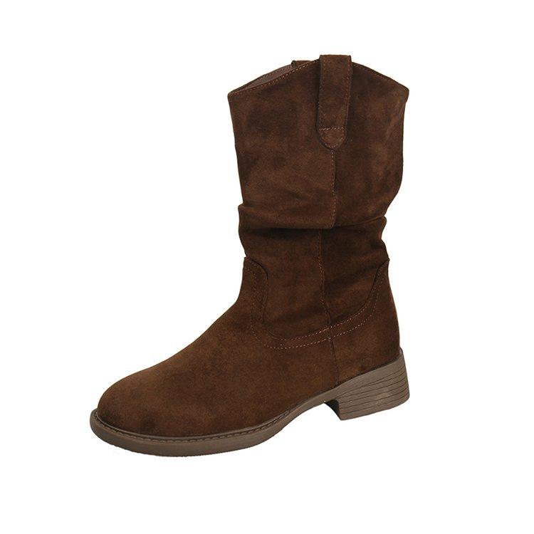 

[youshilai] Xinjiang travel pile boots suede boots 2025 autumn and winter new grassland Martin boots women 40