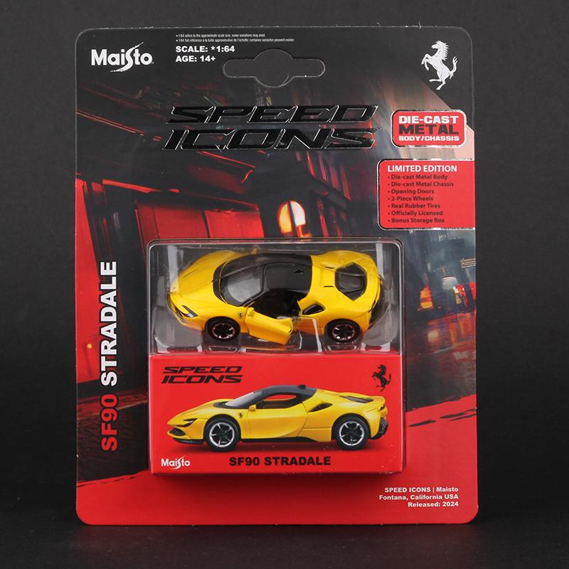 Maisto 1:64 Porsche 911 Taycan Lamborghini Sian Performance Ferrari SF90 Monza SP1 Car Model Alloy Miniature Diecast Toy
