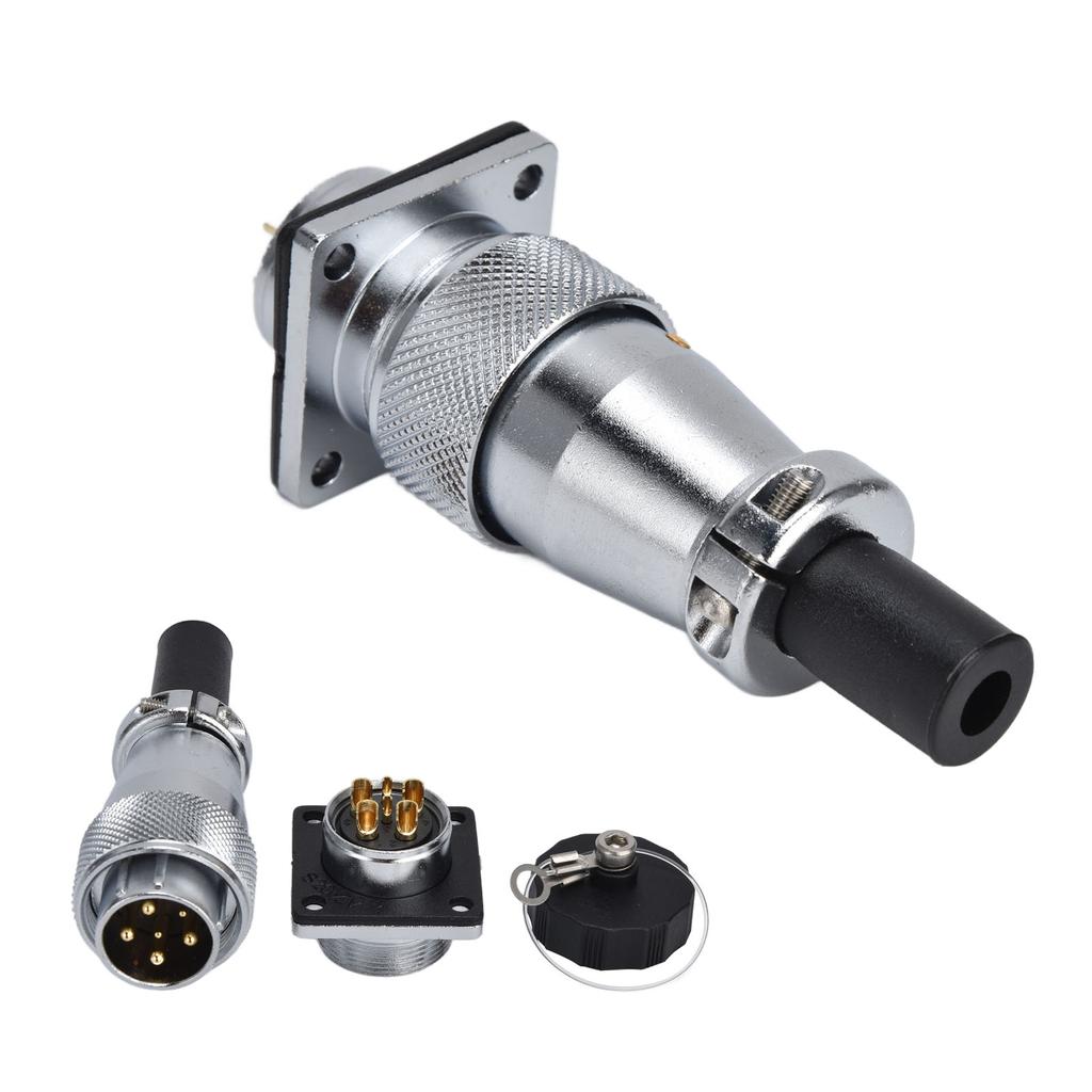 6 Pin Aviation Connector Zinc Alloy Waterproof WS20 Aviation Plug and Socket AC 500V