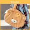 Bear Leaf Cartoon Plush Shoulder Bag Large Capacity Outdoor Handbag Leisure