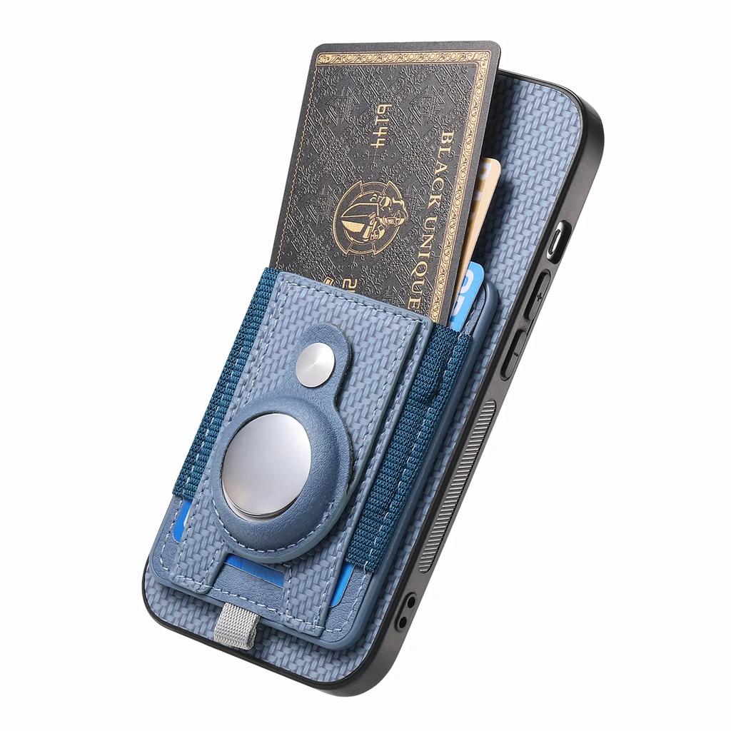 2 in 1 Detachable Cards Solt Wallet For Airtag Case For iPhone 16 Pro Max 15 Plus 14 13 12 11 XS Wireless Charging Stand Cover