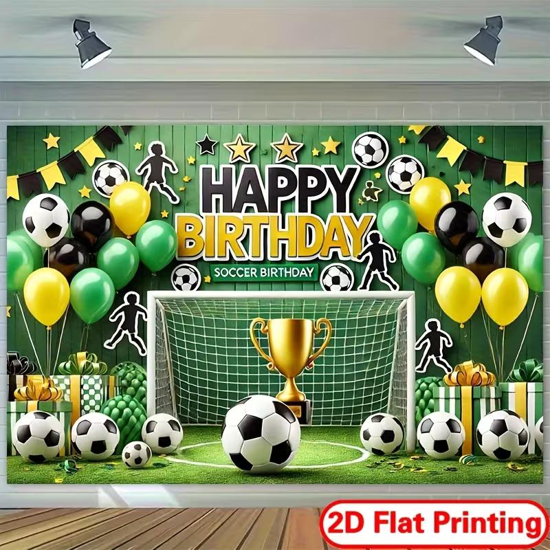 2D Football Goal Birthday Backdrop for Boys' Sports Themed Celebrations