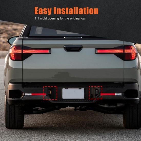 Carbon Fiber Rear Fog Light Lamp Trim Cover Guards For Hyundai Santa Cruz +