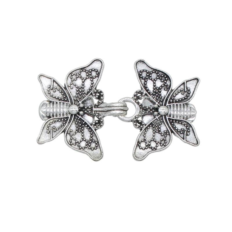Retro Sweater Clip Cape Cloak Clips Fashion Antique Elaborate Butterfly Shape Shawl Collar Clasp for Girl Women