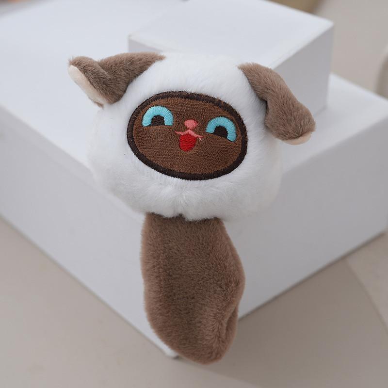 Adorable Plush Cat Keychain Soft Stuffed Animal Toy Cute Cartoon Bag Charm