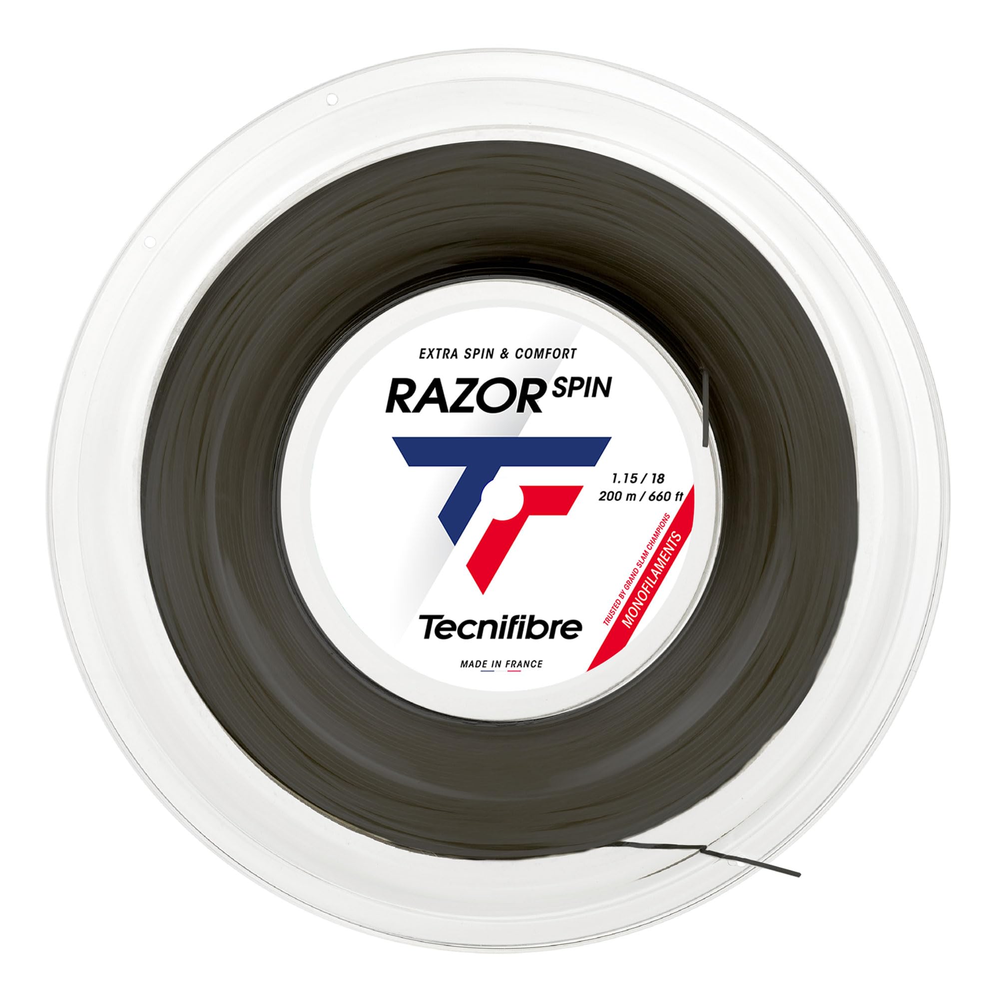 Теннисная струна Tecnifibre RAZOR SPIN, рулон 200 м, 04RRASPI