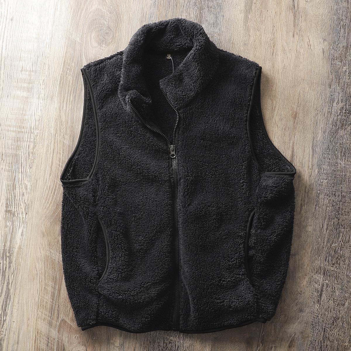 

Unisex Off-White Coral Warmth Stand Collar Fleece Vest - Autumn/Winter Collection 2XL чорний