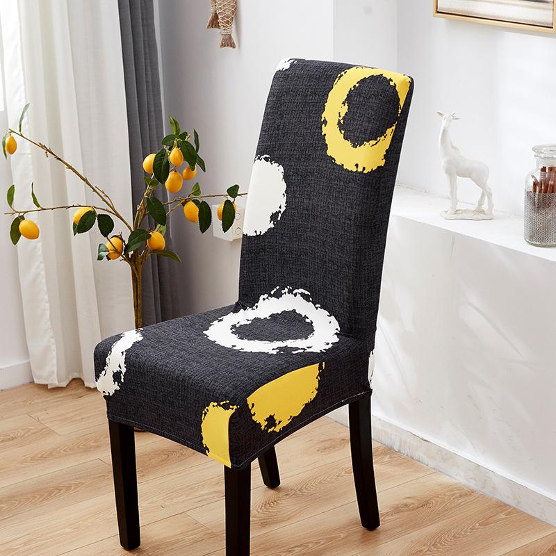 Printed Chair Cover Elastic Chair Cover Restaurant Printed Elastic Seat Cover Multifunctional Hotel Chair Cover