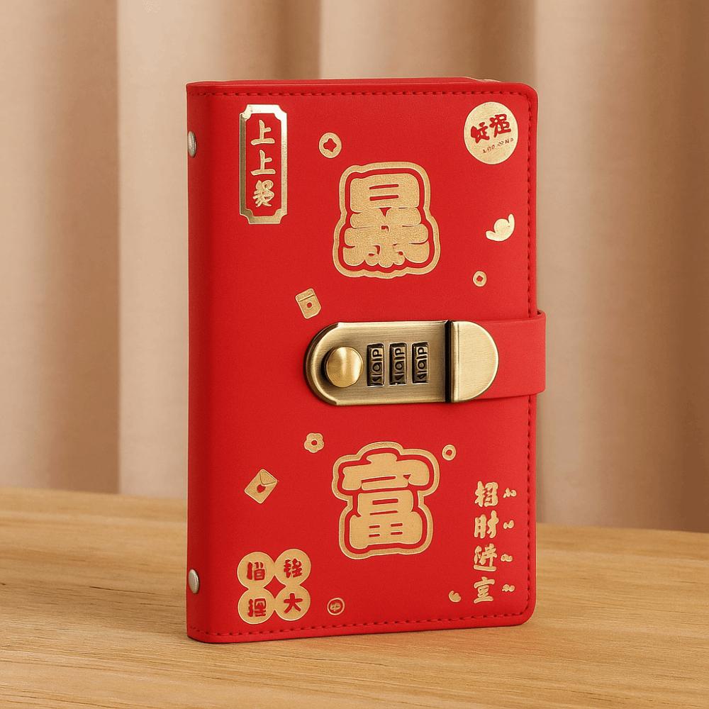 Wallet Storage Saving Money Binder With Password Lock Account Book Planner Organizer Family