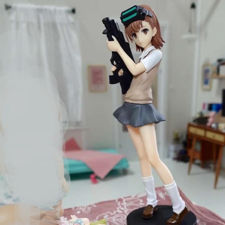17cm Anime A Certain Magical Index Misaka Mikoto Railgun Girl Anime Figur PVC Actionfiguren Modell Anime Cartoon Modell Spielzeug Geschenk