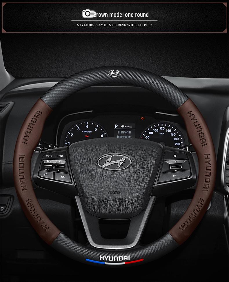 All-Season Anti-Slip Steering Wheel Cover for 16-19 Hyundai Elantra