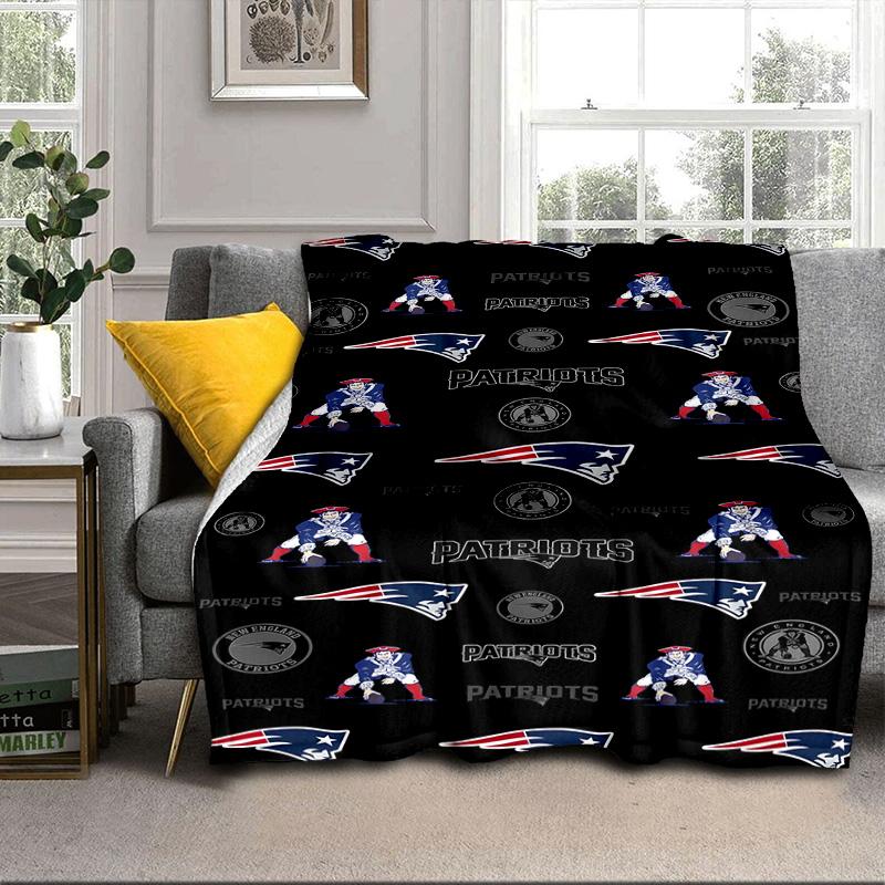 Patriots Team Spirit Portable Blanket/Soft Blanket Bedding Blanket Suitable for Travel Camping Living Rooms Offices Sofas Fan Gifts