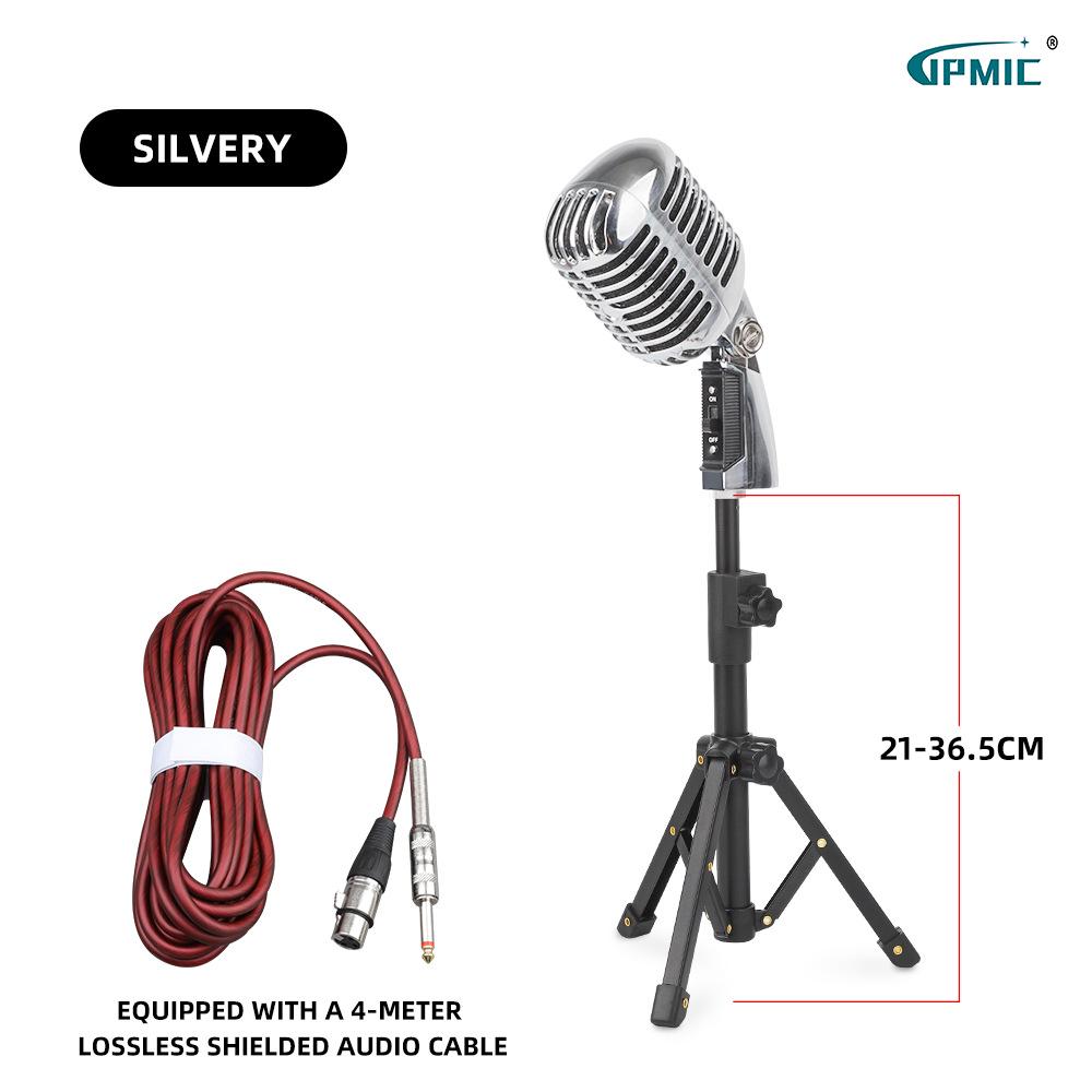 Classic Retro Dynamic Wired Microphone for Stage Performance and KTV