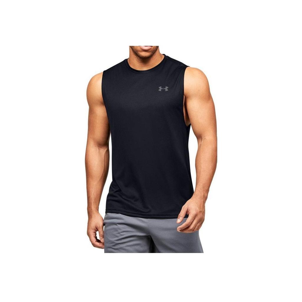 Under Armour Velocity Muscle Logo Print Sleeveless Basketball Tank Top Men Tops Black 1327972-001