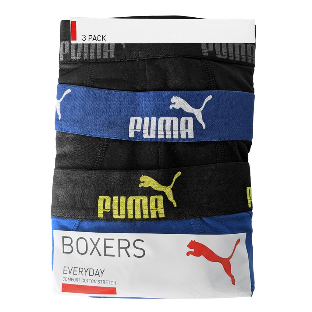 Puma Bokserki Męskie Blue Black Bawełna 3 Pak