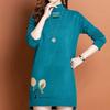 Mid Length Sweater Dress for Women Loose Thick Warm Semi High Neck Knitted Sweater Solid Color Long Sleeved Pullover