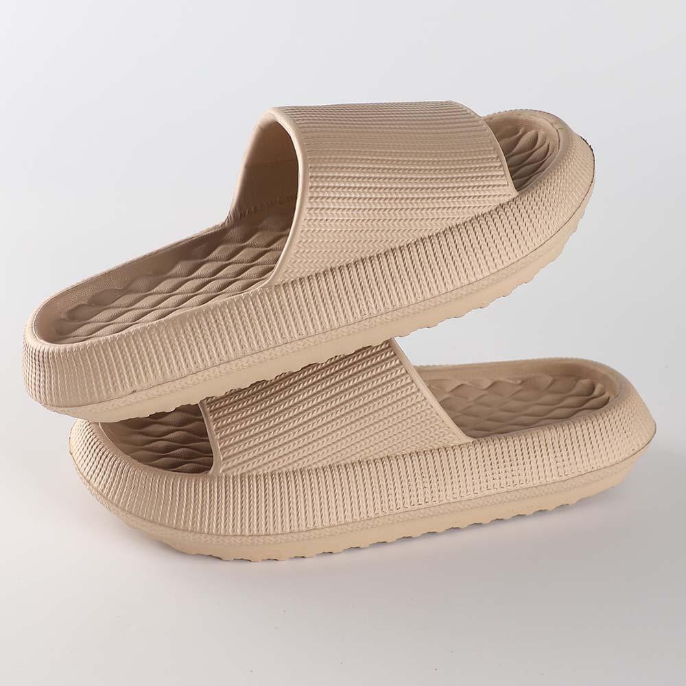 CM thick-soled slippers women's summer indoor home wear couple stepping on shit feeling men's EVA cool slippers breathability