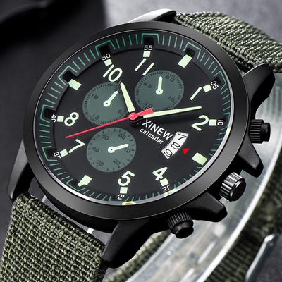Men’s Military Steel Military Date Quartz Analog  Casual Dress Wrist Watches