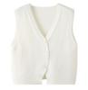 Designer Button Vest Knit V Neck Waistcoat Women Spring Cardigan Sweater Top