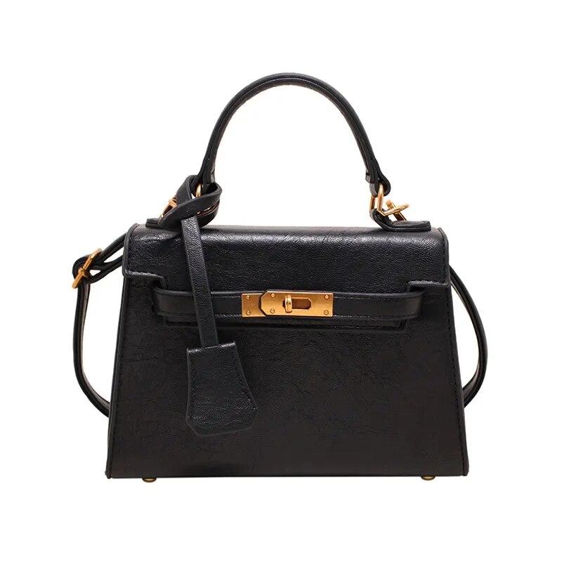 

Элегантная женская сумка через плечо, новинка 2024 года, модный дизайн меньшинств, универсальная ручная маленькая квадратная сумка через плечо в стиле ретро чёрный