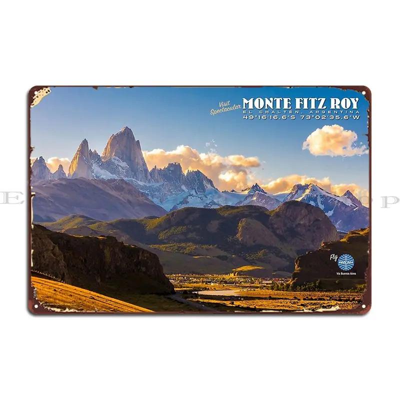 

Винтажный стиль Монте Фитц Рой Рекламный плакат Путешествия Металлическая табличка Плакат Ретро Настенная табличка Клуб Бар Печатный Постер Жестяная табличка с эффектом ржавчины 20x30cm（7.8x11.8inch）