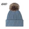 Elastic Slouchy Caps Winter Knitted Hat for Women, Cold Weather Fleece Lined with Pom Stylish Accessories Women Pom, Chunky Snow Hat, Soft Ribbed Knit