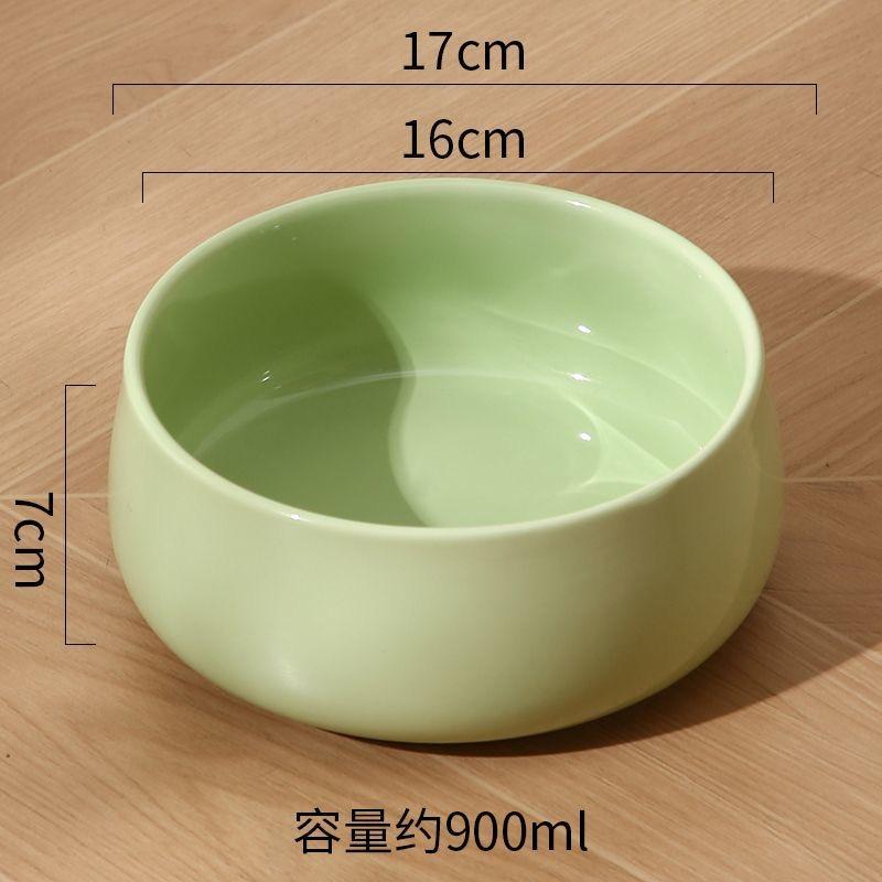 Buddha Series Ceramic Water Bowl for Cat And Dog, Overturn Proof Diagonal Anti Slip Large Capacity Tableware, Pet Supplies , 1Pc