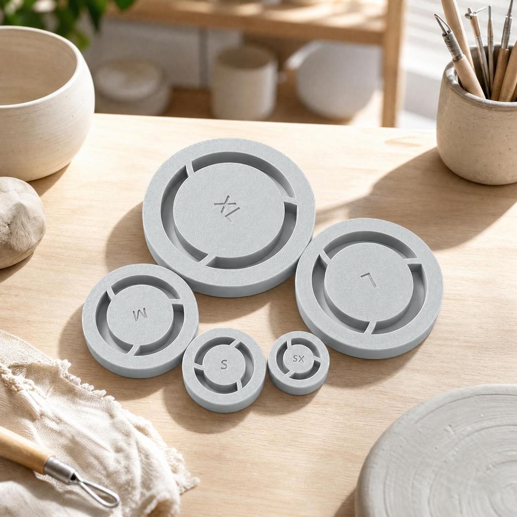 5 Pieces Clay Base Aligner Centering for Hobby Potters