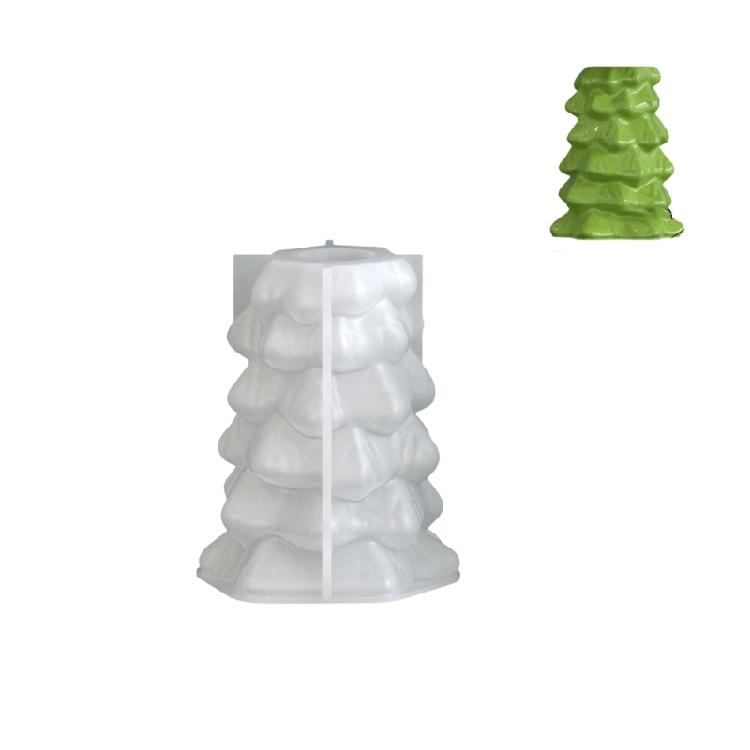 

Elastic Christmas Tree Candle Stand Silicone Mold For Epoxy Resin Plaster Concrete DIY Decorations