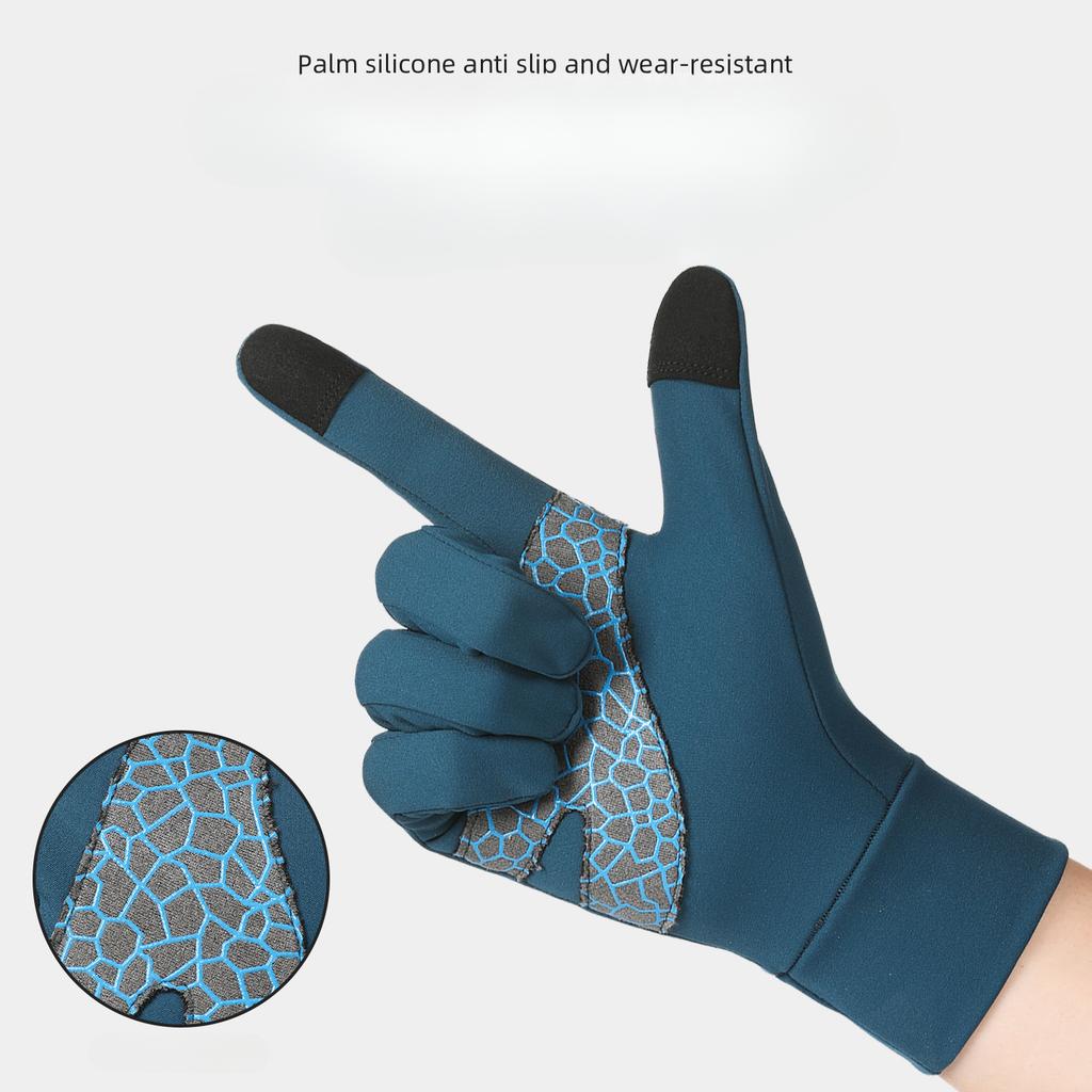 Autumn and Winter Warm Sports Gloves Outdoor Running Sports Cycling Fleece Non Slip Touch Screen Men and Women Lining Gloves