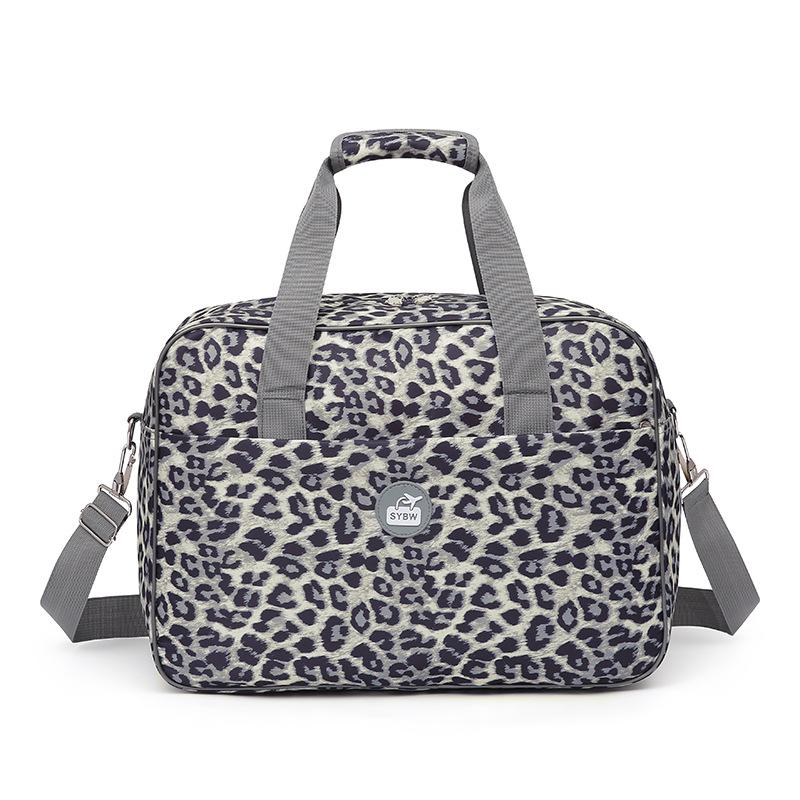 

Leopard print travel bag women large-capacity handbag female business trips storage shoulder bag