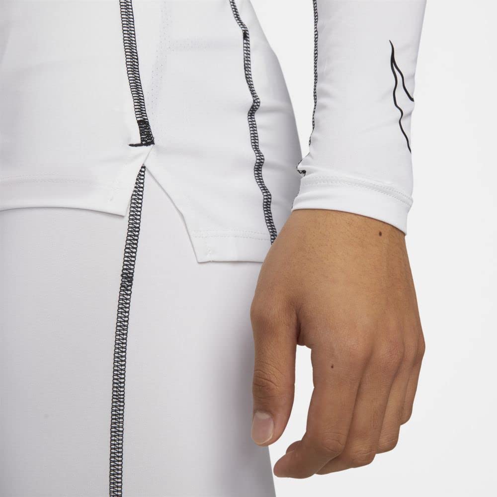 Nike Tight Fit Long Sleeve Top DD1987 M White/Black