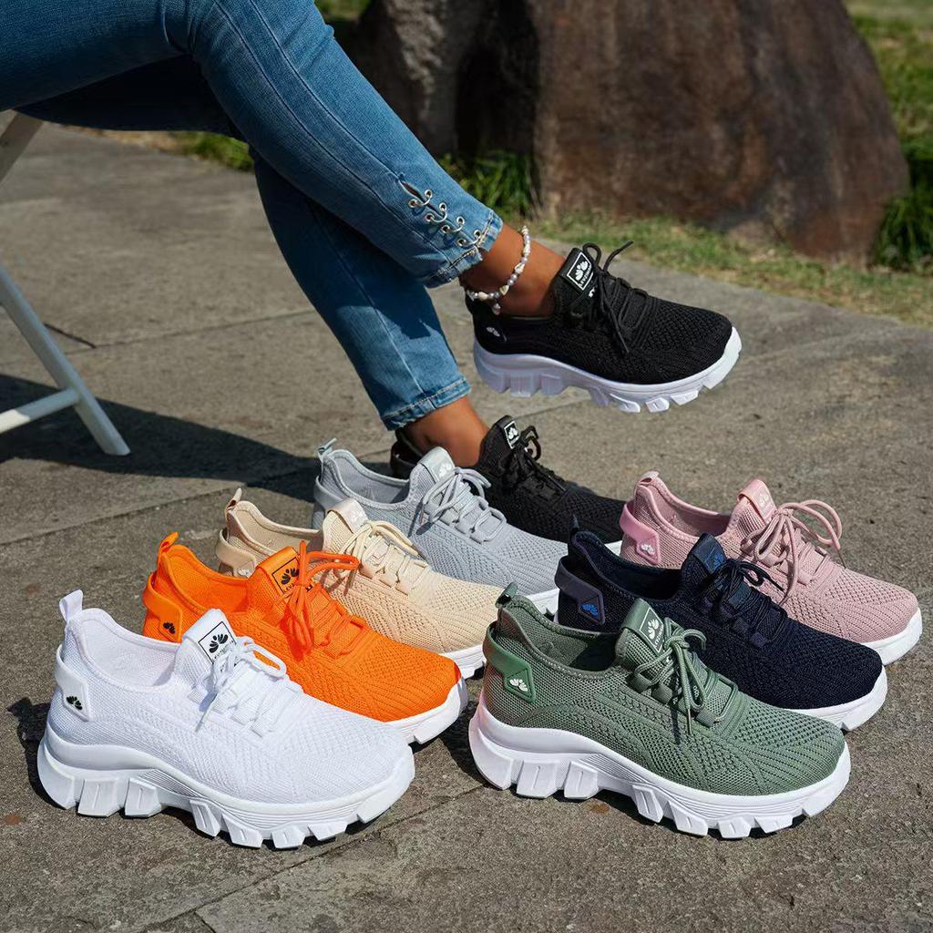 Women's Stylish Flyknit Shoes - 2025 Autumn Collection, Lightweight, Breathable, Plus Size