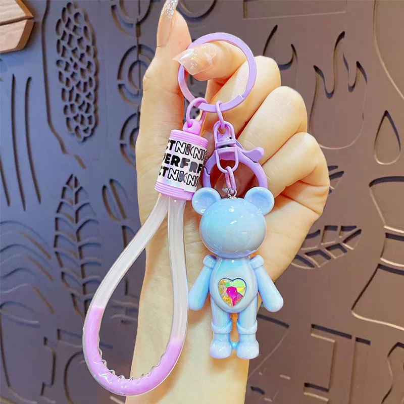 Cartoon Bunt Gelee Handseil Schnalle Herz Inspiration Bär Puppe Schlüsselanhänger Schultasche Auto Anhänger Kleines Geschenk